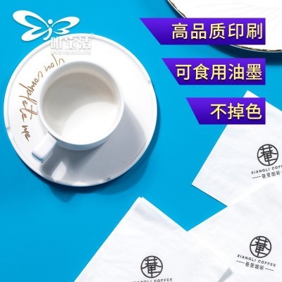 餐巾纸可加印logo餐厅酒店方巾纸餐饮外卖纸巾整箱批发商用可印字图2