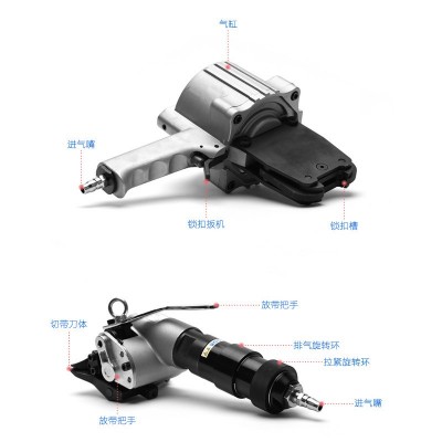 32mm分体式气动钢带打包机手提式气动拉紧机锁扣机铁皮钢带打包机图4