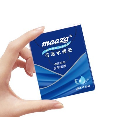 小包迷你可湿水手帕纸巾便携式随身装面巾纸4层6片加厚纸巾厂家图3