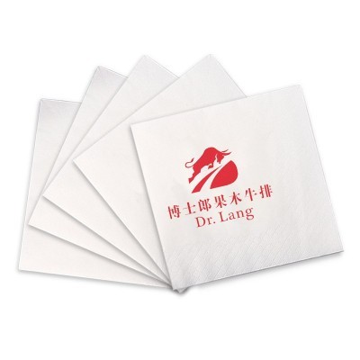 商用餐巾纸定制可印logo广告纸巾餐厅汉堡奶茶店方形方巾纸订做图5