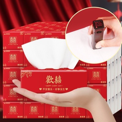 工厂直销结婚抽纸整箱批发纸巾婚庆婚宴喜事酒席婚礼专用餐巾纸图3
