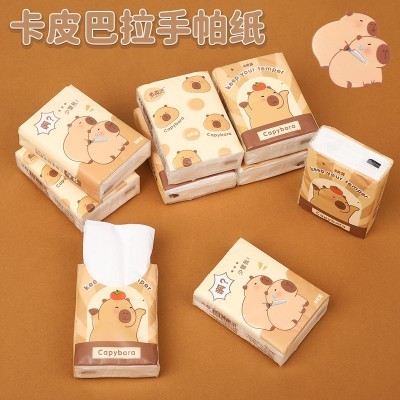 卡通九连包手帕纸家用户外学生便携式纸巾小包三层纸卫生纸抽纸图3