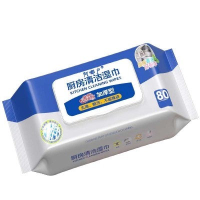 厨房湿巾超大包80抽去重油污渍一次性清洁油烟机灶台抽取式湿纸巾图4