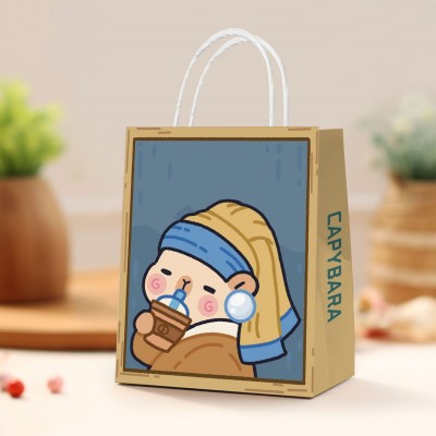 艺术纸袋高级礼品袋伴手礼袋卡皮巴拉系列手提袋图4