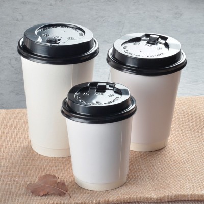 咖啡纸杯双层纸杯一次性中空隔热防烫加厚淋膜豆浆热饮杯奶茶纸杯图2