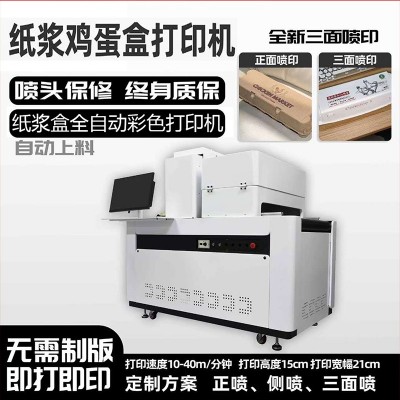 创业设备纸浆模塑餐盒全自动喷墨印刷机纸浆鸡蛋盒无版数码打印机图2