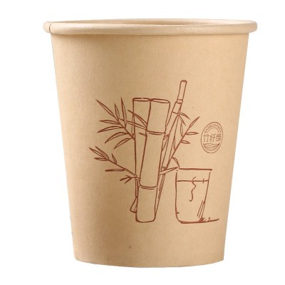 纸杯杯子一次性竹浆纸杯水杯加厚商用家用整箱批订印logo纸杯图4