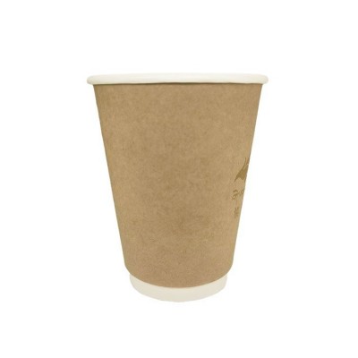 咖啡杯一次性广告中空纸杯 外贴 双层奶茶杯 加厚广告纸杯图5