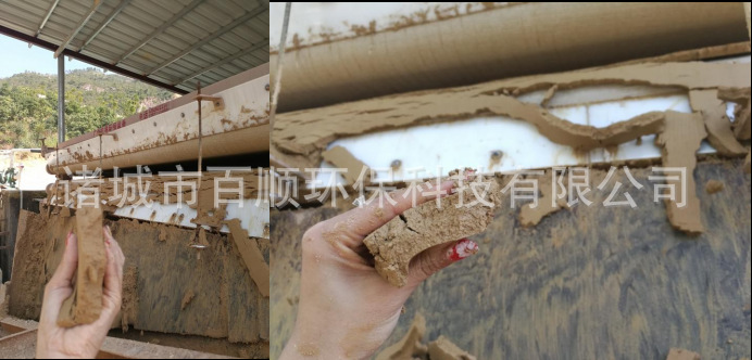 带式压滤机现场工作图片